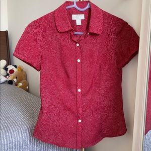 Loft vintage style cute blouse in cherry red 🍒